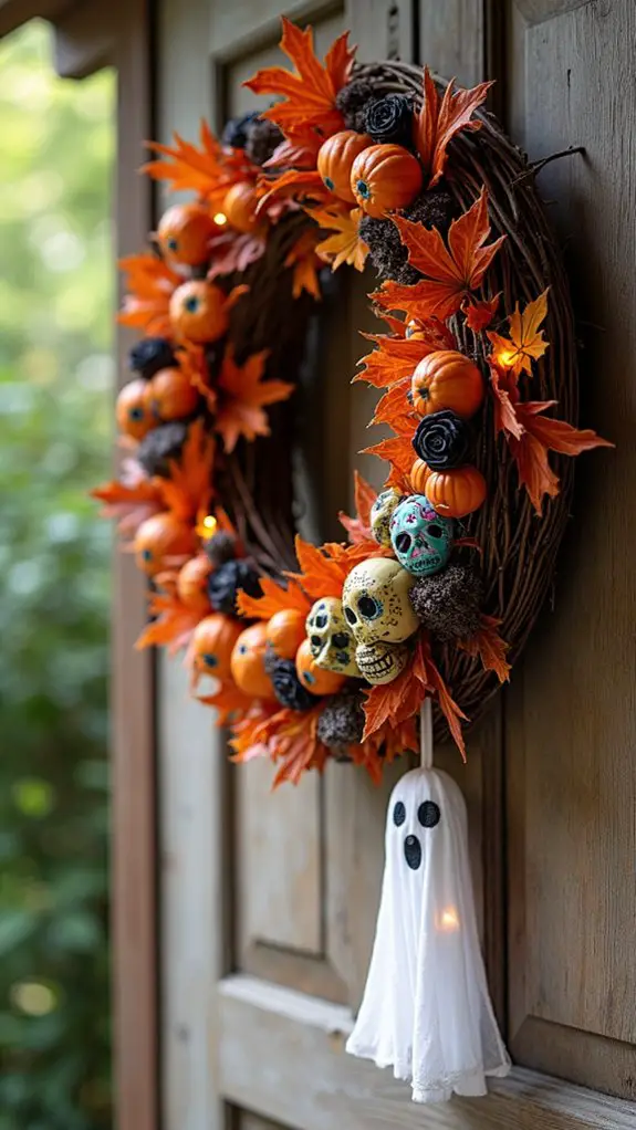 creative halloween wreath decorating