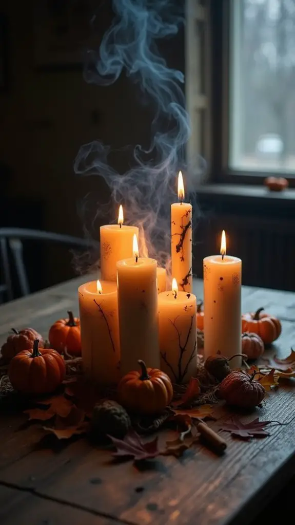 creepy candle halloween decor