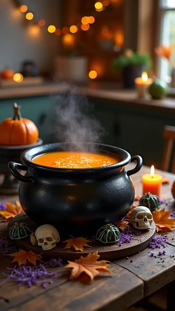 creepy cauldrons enhance halloween decor