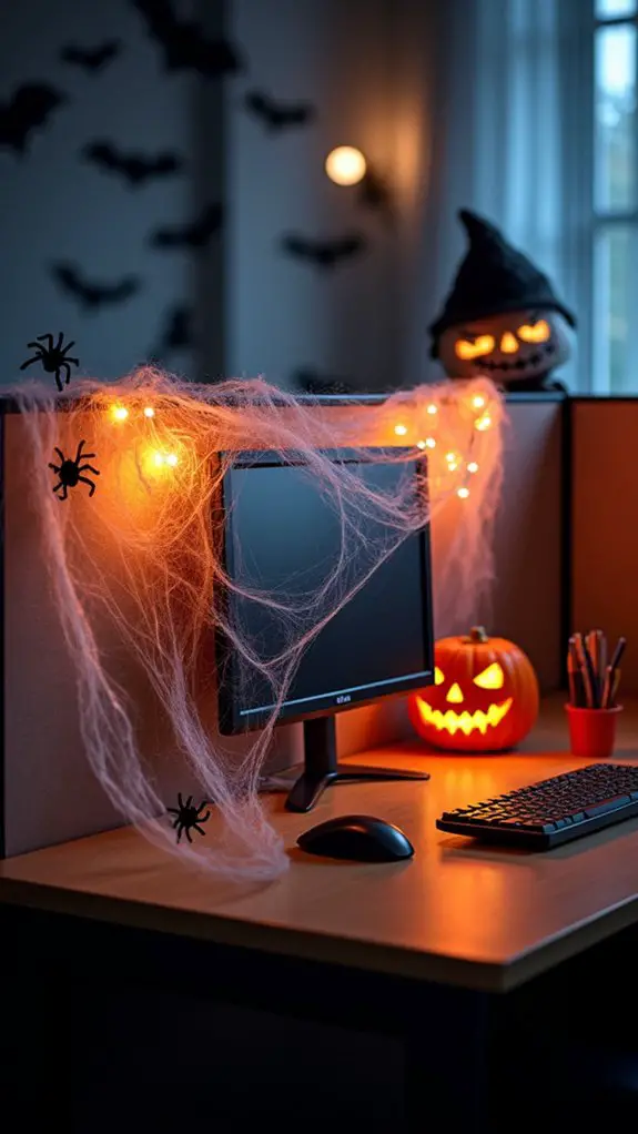 creepy cubicle halloween decor