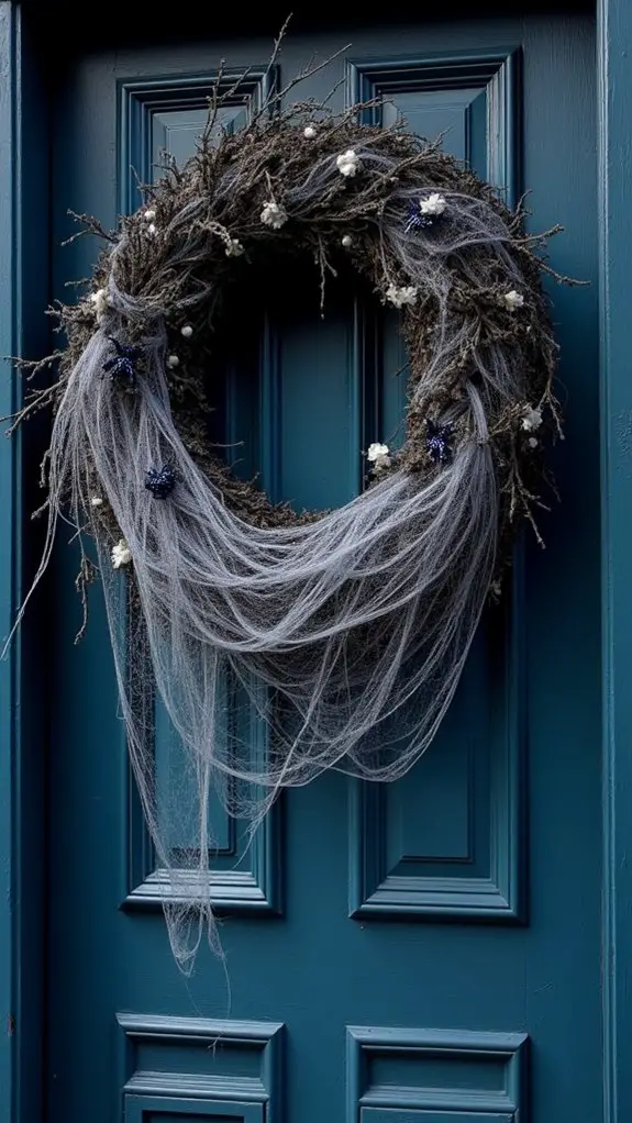 creepy halloween front door decoration