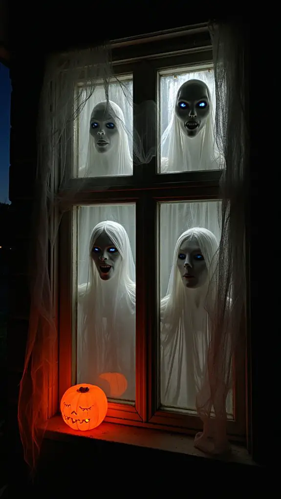 creepy haunted window portraits