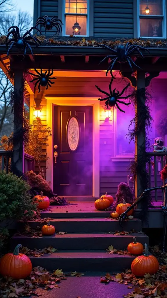 creepy insect decorations enhance ambiance