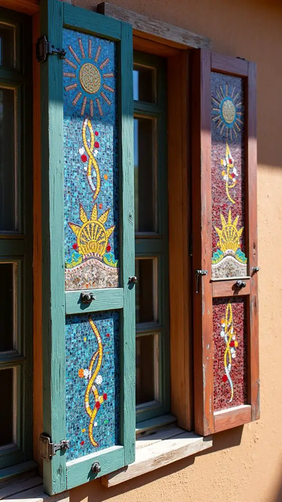 custom mosaic shutter designs