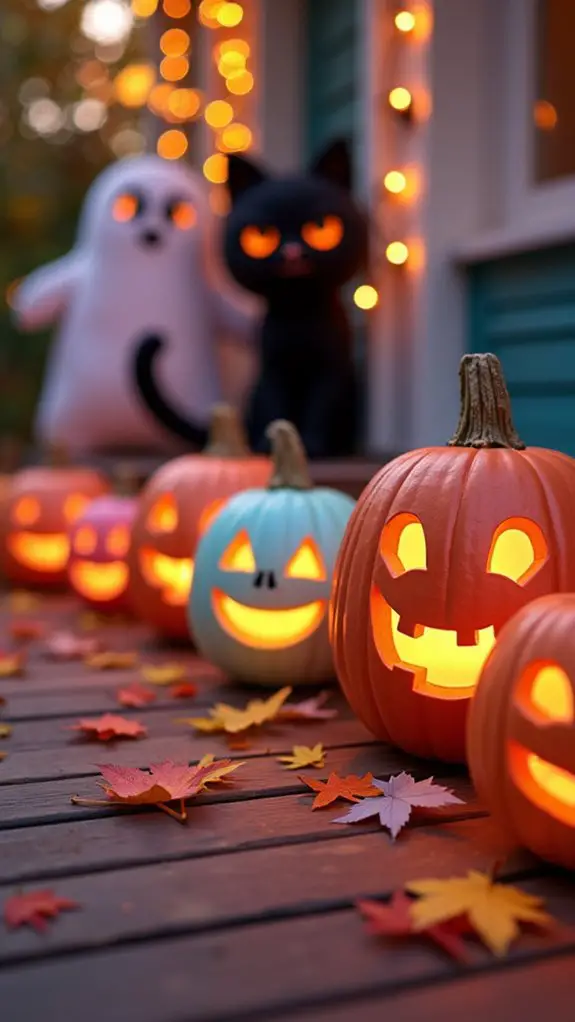 cute pastel halloween pumpkins