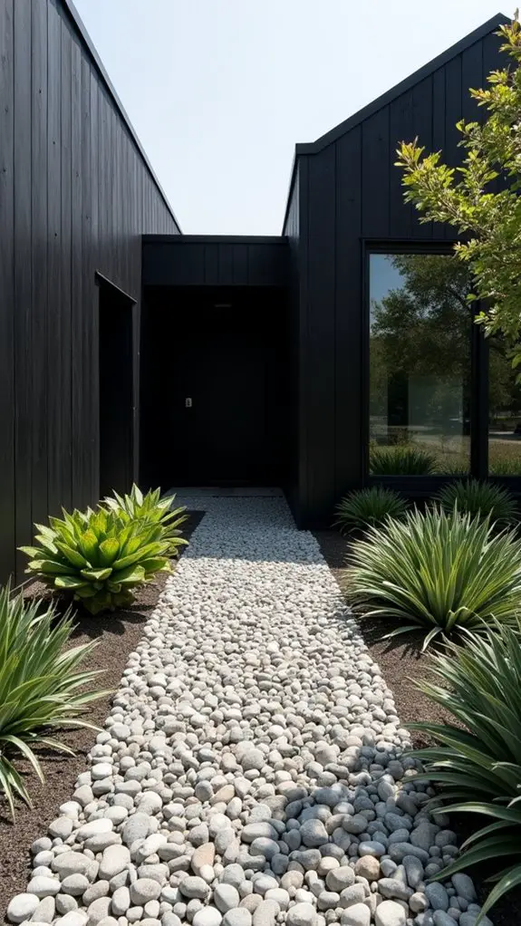 decorative gravel enhances aesthetics