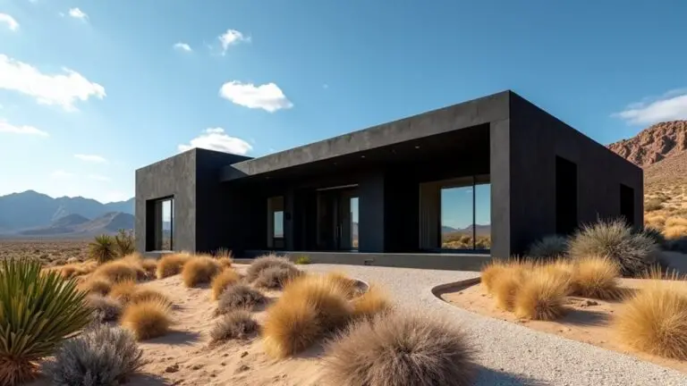 desert homes with black exteriors