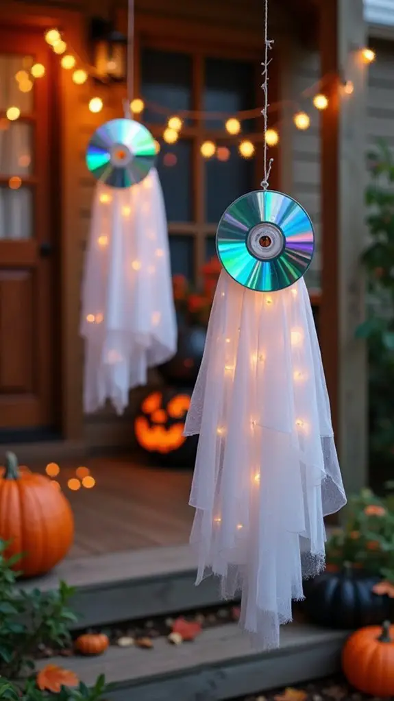 diy spooky cd ghosts