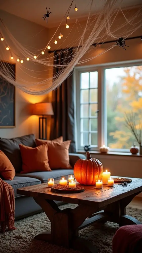 diy spooky spider webs