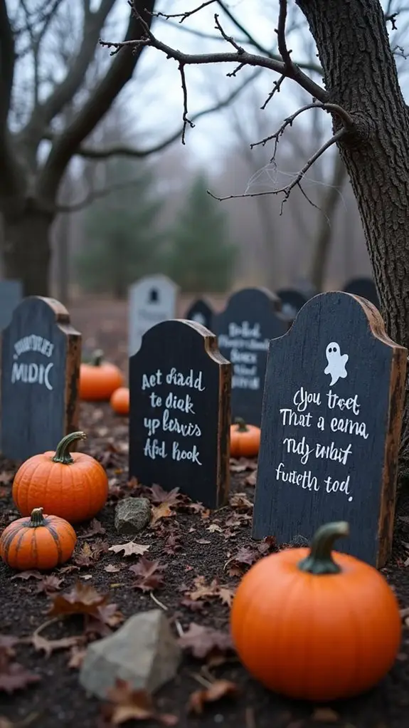 diy spooky tombstone decorations