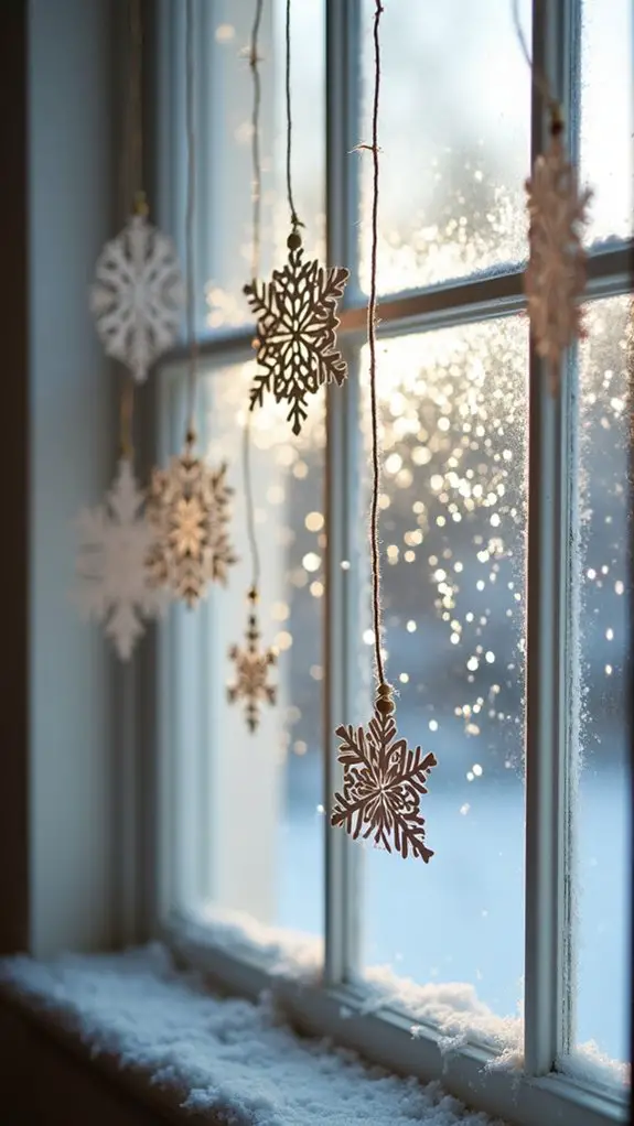 diy winter snowflake garland
