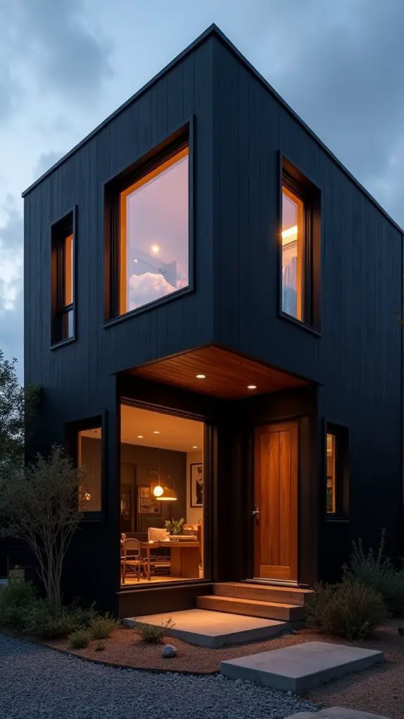 dramatic black and reclaimed