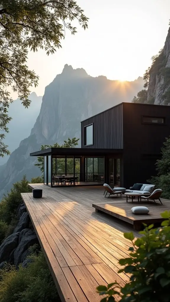 dramatic black mountain retreat