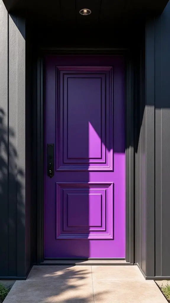 dramatic deep purple entrance
