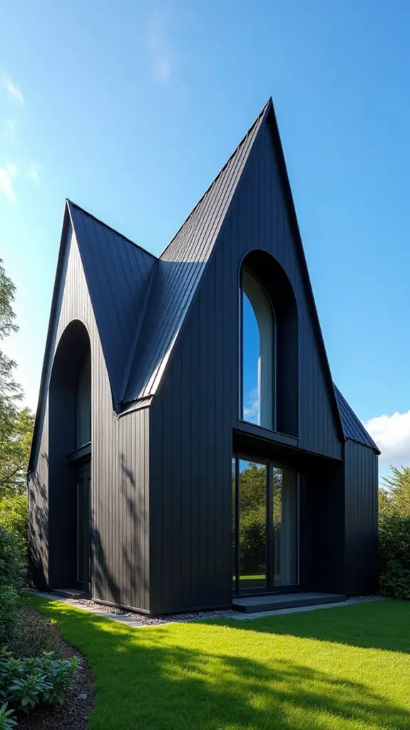 dramatic textured rooflines enhance
