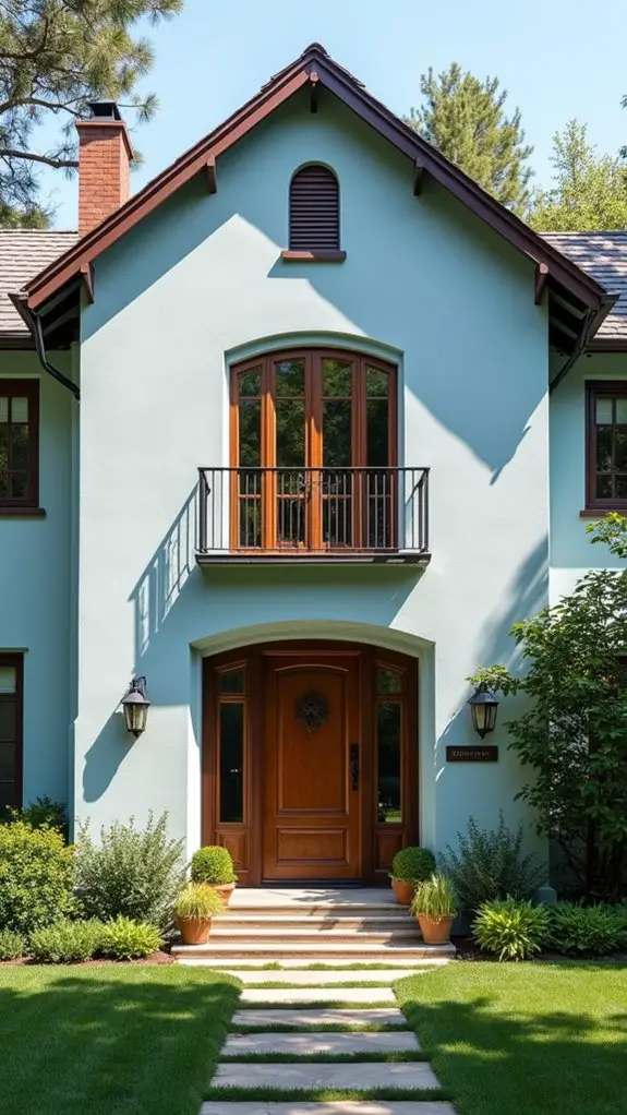 dusty blue enhances curb appeal