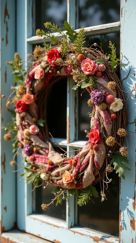 eclectic mixed media wreaths