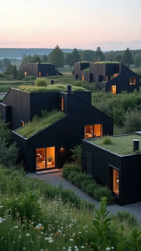 eco friendly black architecture