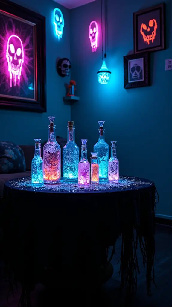 eerie ambiance with black light
