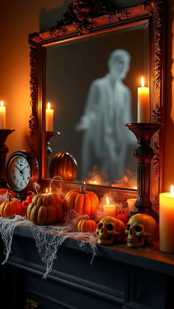 eerie antique mirror decor