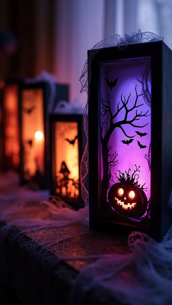eerie artifacts in shadow boxes