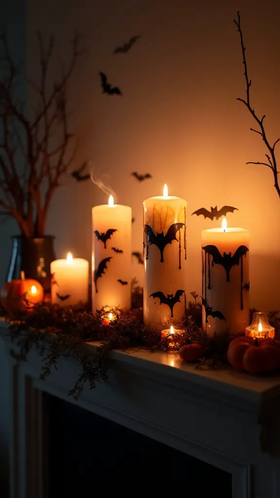eerie candles create ambiance