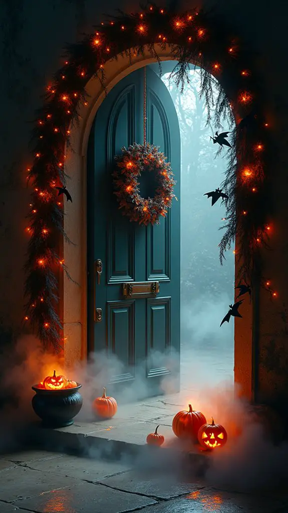 eerie fog enhances decorations