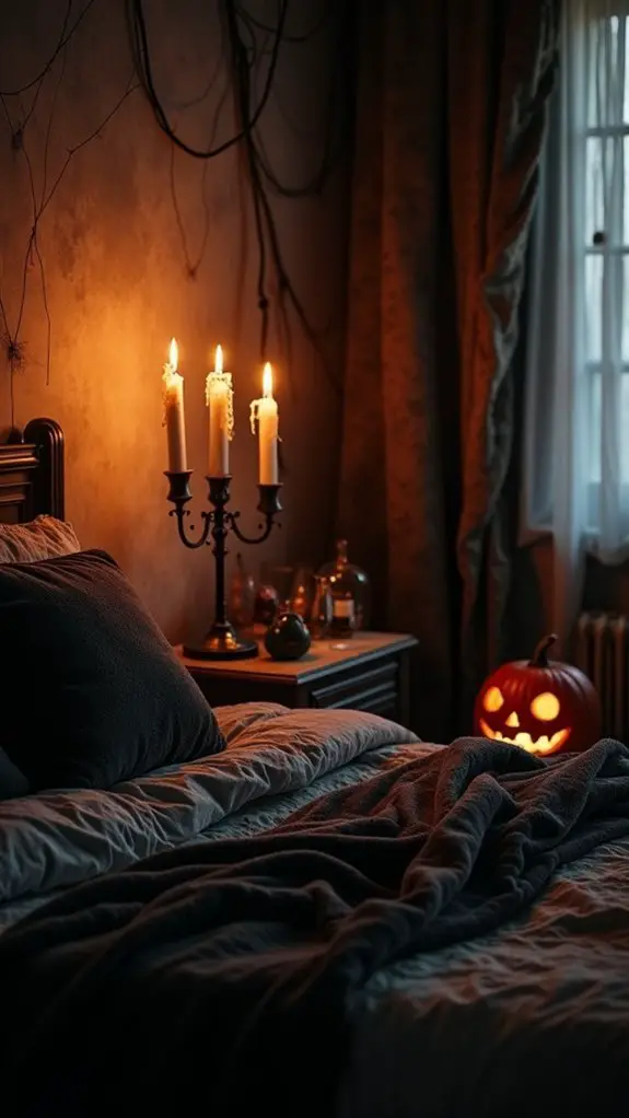 eerie glow with candles
