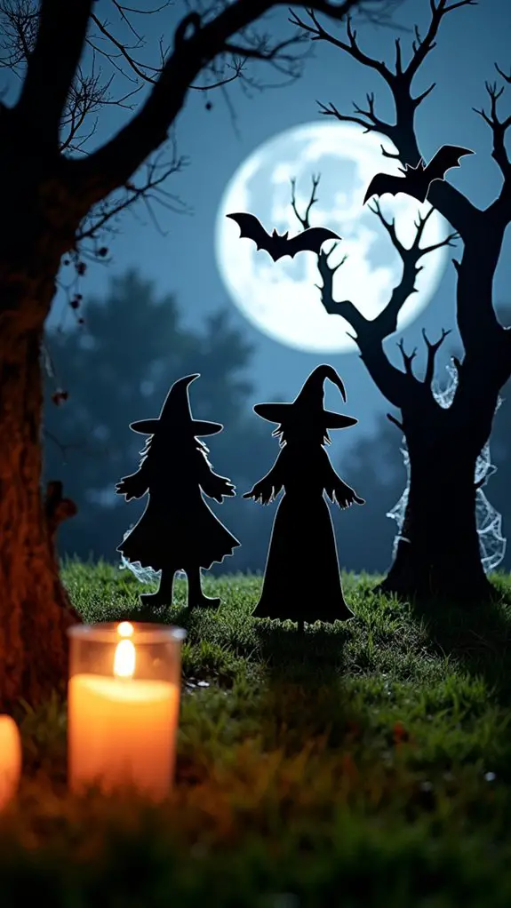 eerie halloween silhouette cutouts