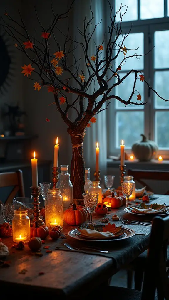 eerie halloween table decor