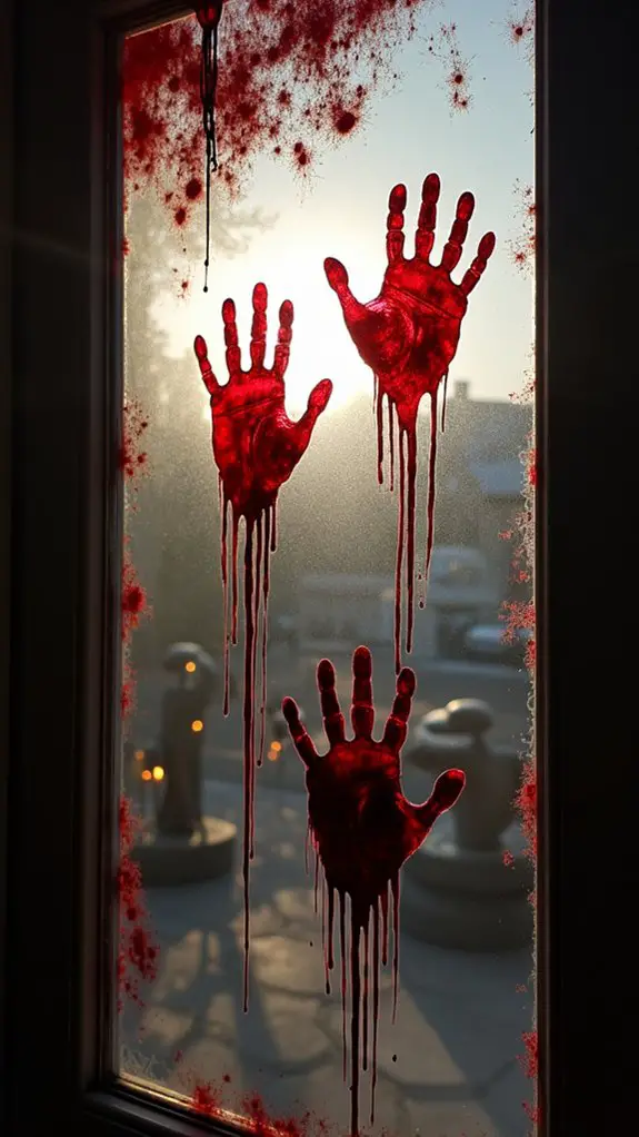 eerie halloween window decorations