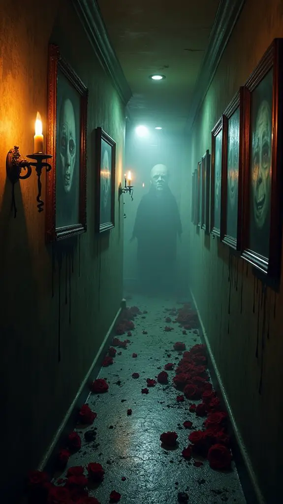 eerie haunted portrait decor