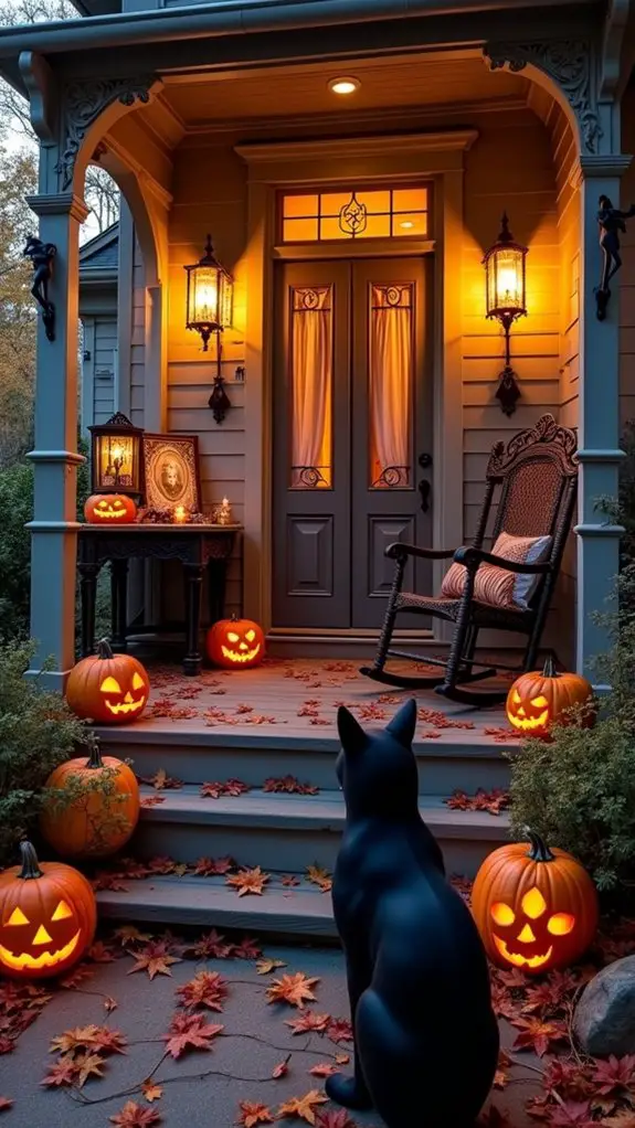 eerie haunted portrait display