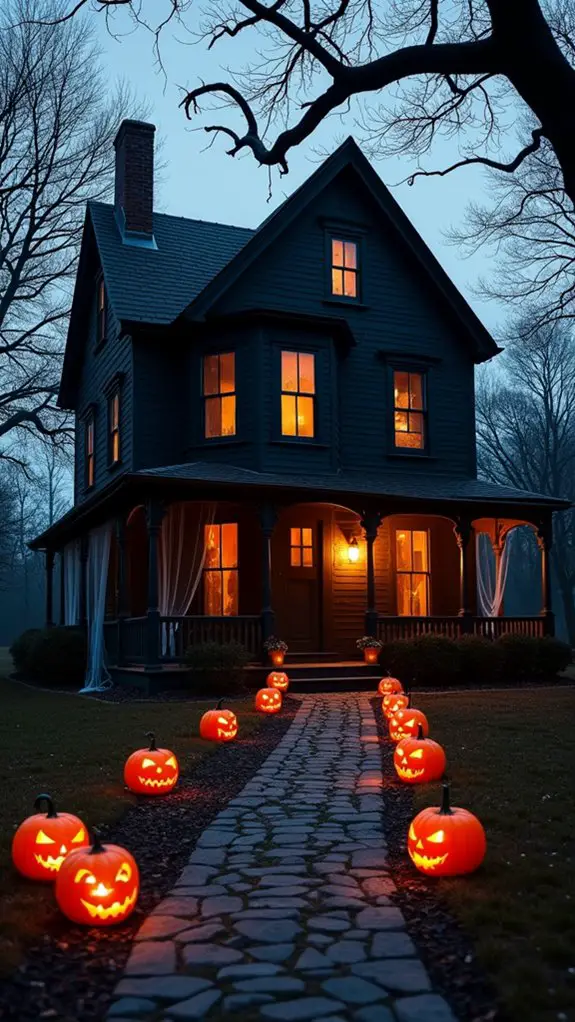 eerie lanterns create ambiance