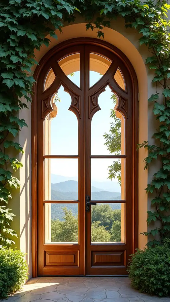 elegant arched double windows