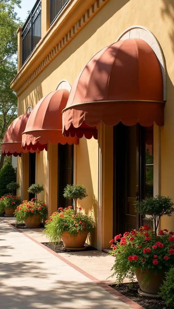 elegant arched frame awnings