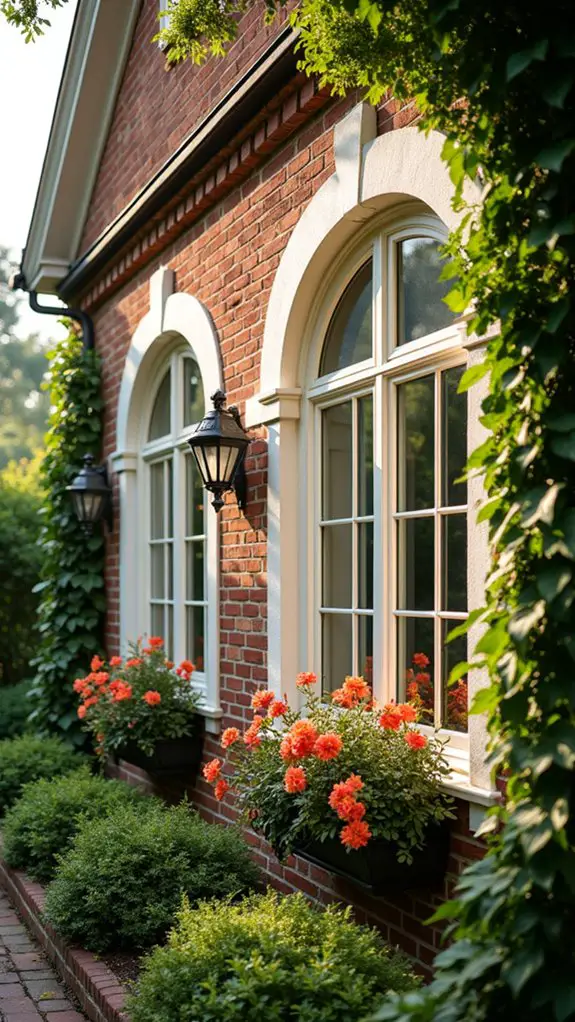 elegant arched window frames