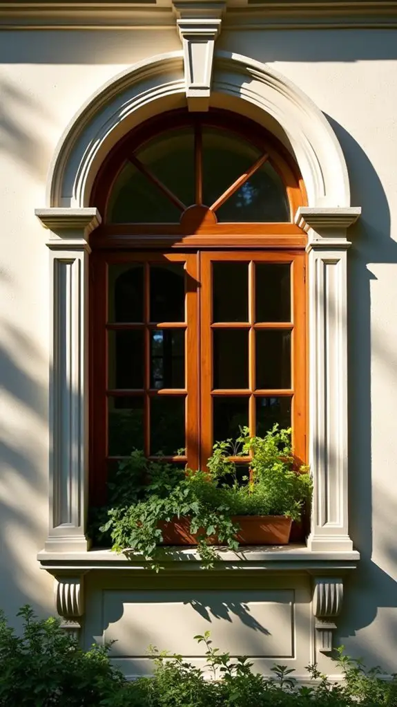 elegant arched window trim