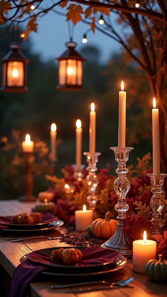 elegant autumn candle decor