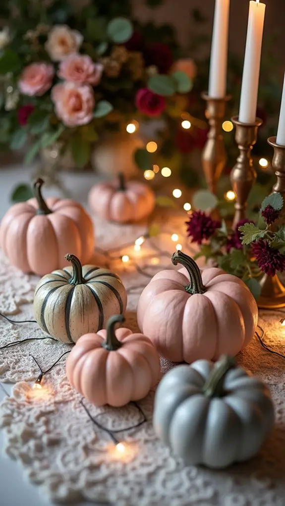 elegant black and gold pumpkins