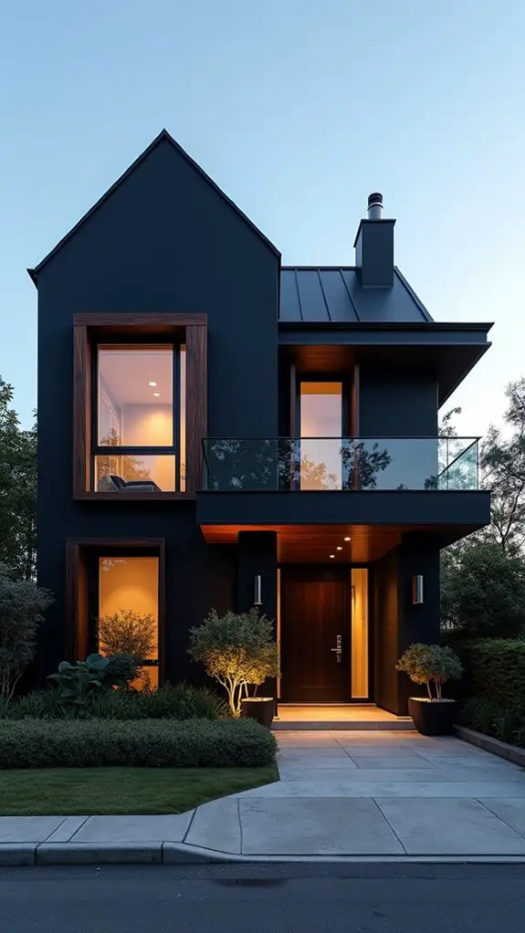 elegant black and mahogany