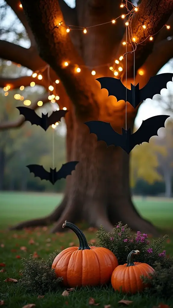 elegant black bat decorations