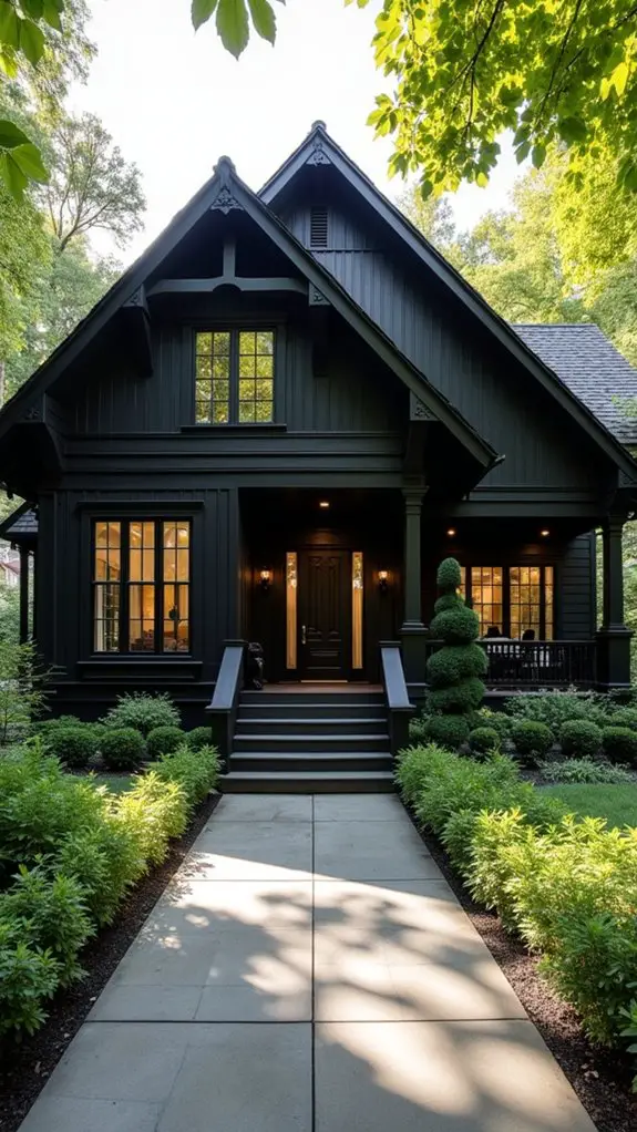 elegant black bungalow charm