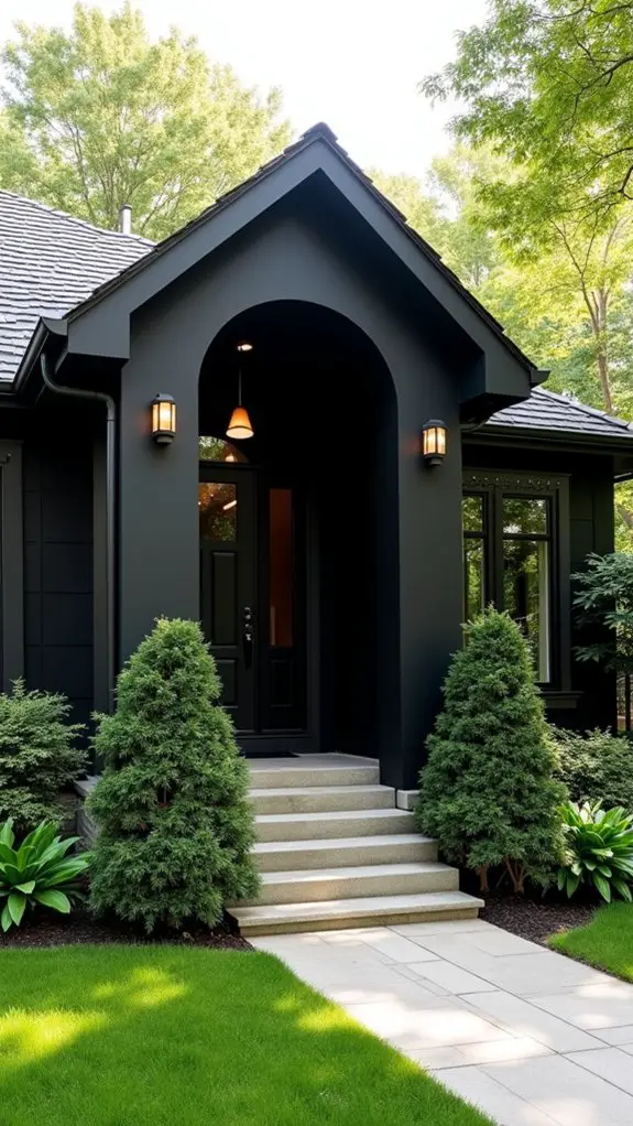 elegant black bungalow charm