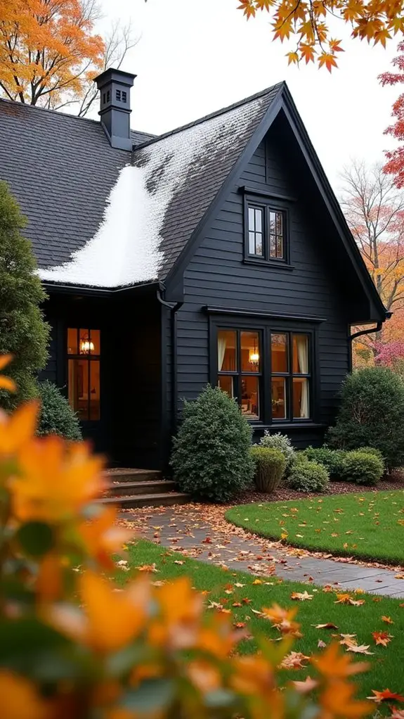 elegant black bungalow charm
