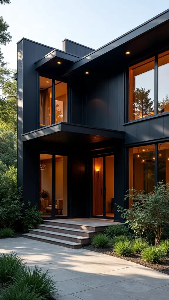 elegant black estate contrast