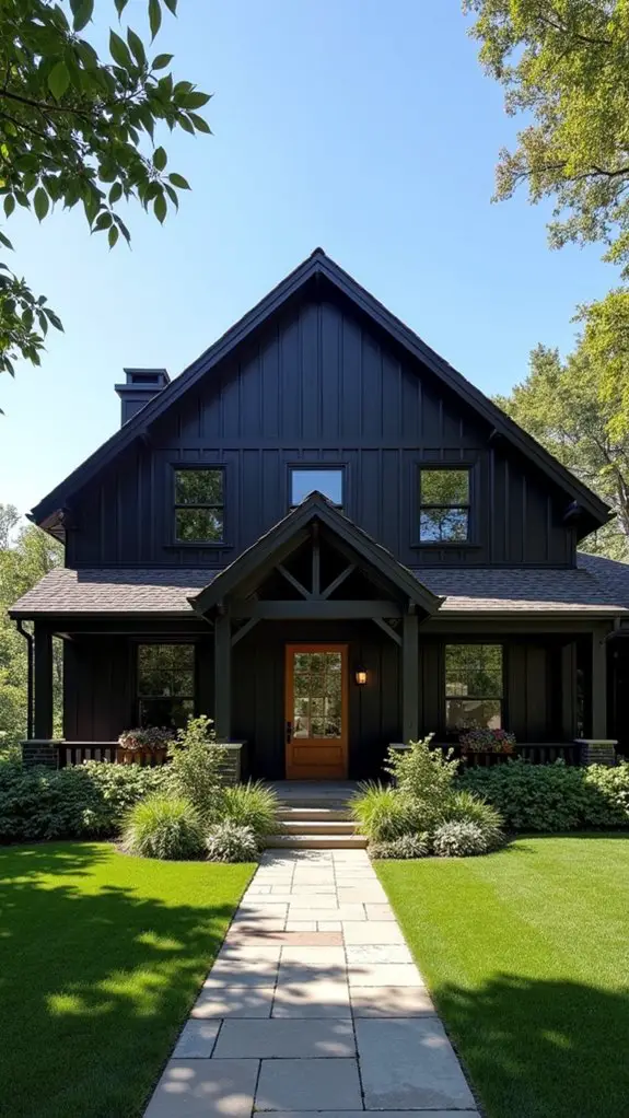 elegant black farmhouse design