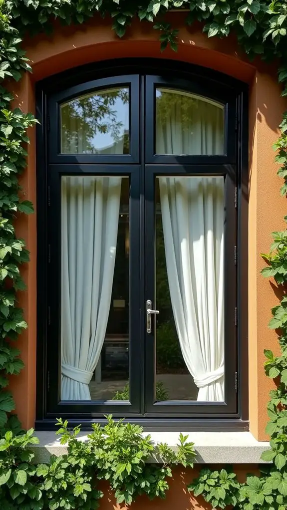 elegant black frame windows
