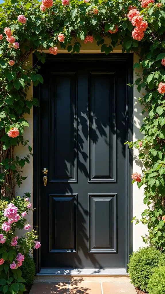 elegant black garden accents