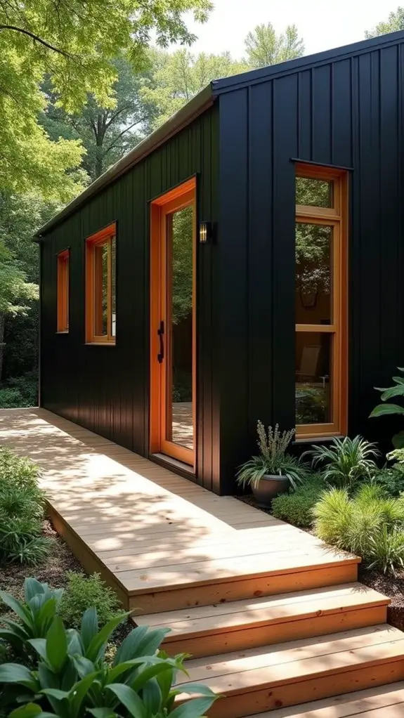 elegant black home contrast